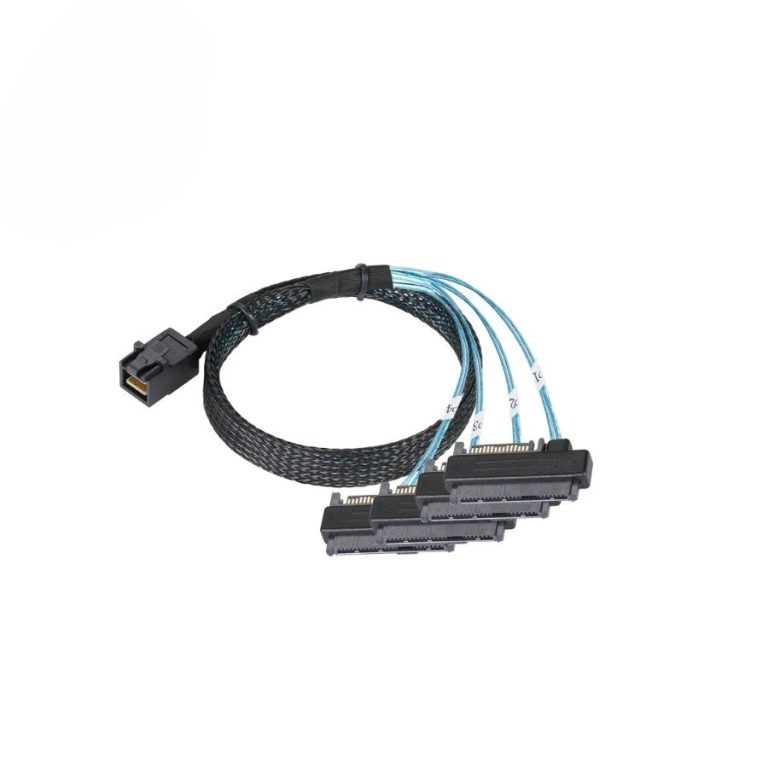 Cáp Mini SAS SFF-8643 to 4 SATA dài 1M